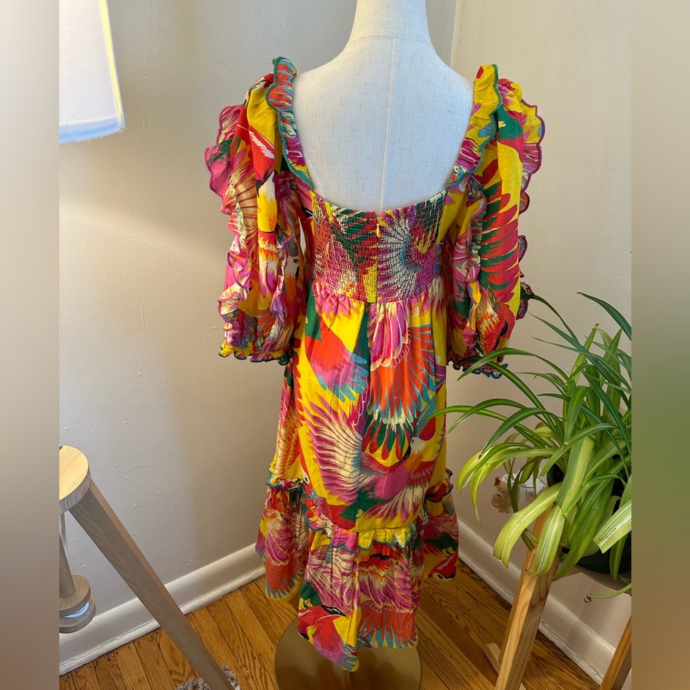 FARM RIO MIDI DRESS. Size S. - Picture 3 of 6